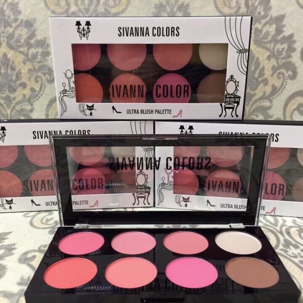 Phấn má hồng kèm tạo khối 8 ô sivana colour ultra bám màu siêu bền [ HÀNG CAO CẤP THÁI LAN ] | BigBuy360 - bigbuy360.vn