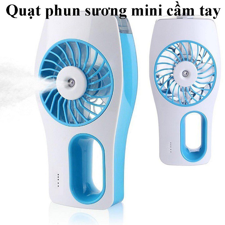 Quạt Phun Sương Tạo Ẩm, Quạt Phun Sương Cầm Tay Mini Làm Mát Không Khí - Khuếch Tán Tinh Dầu