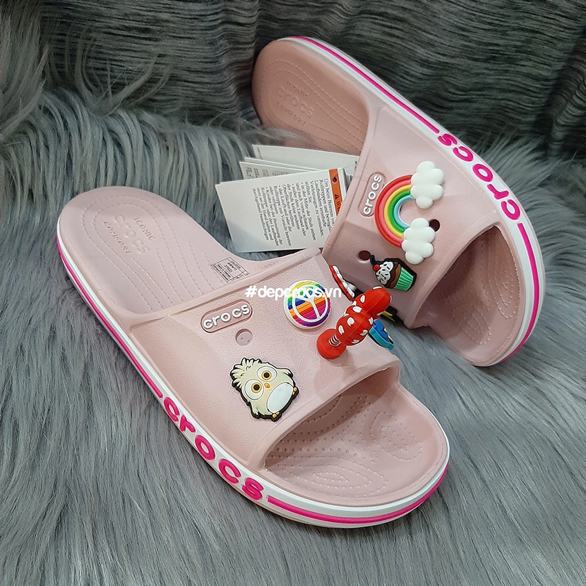 Dép quai ngang crocs baya nam nữ tặng kèm jibbitz, dép crocs quai ngang giá rẻ, dép lê cross - Crocs house