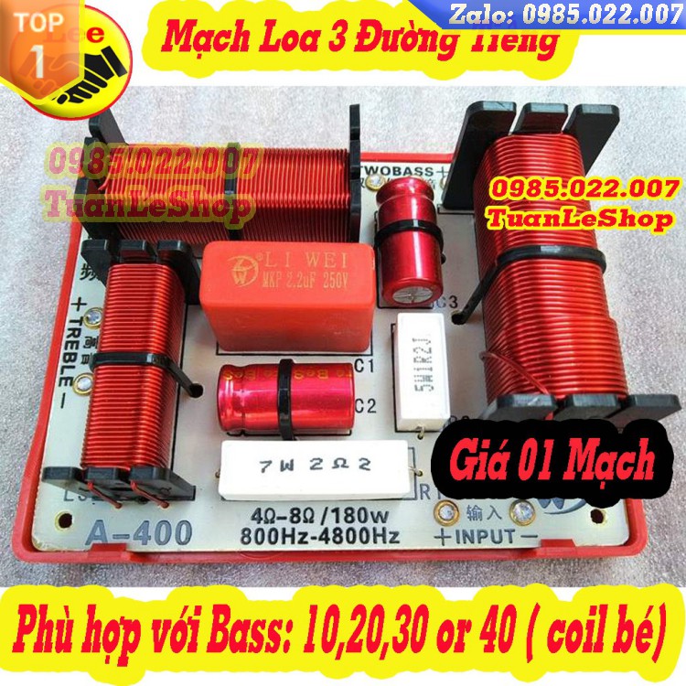 MẠCH LOA 3 ĐƯỜNG TIẾNG LWA400 –GIÁ 01 MACH LOA -