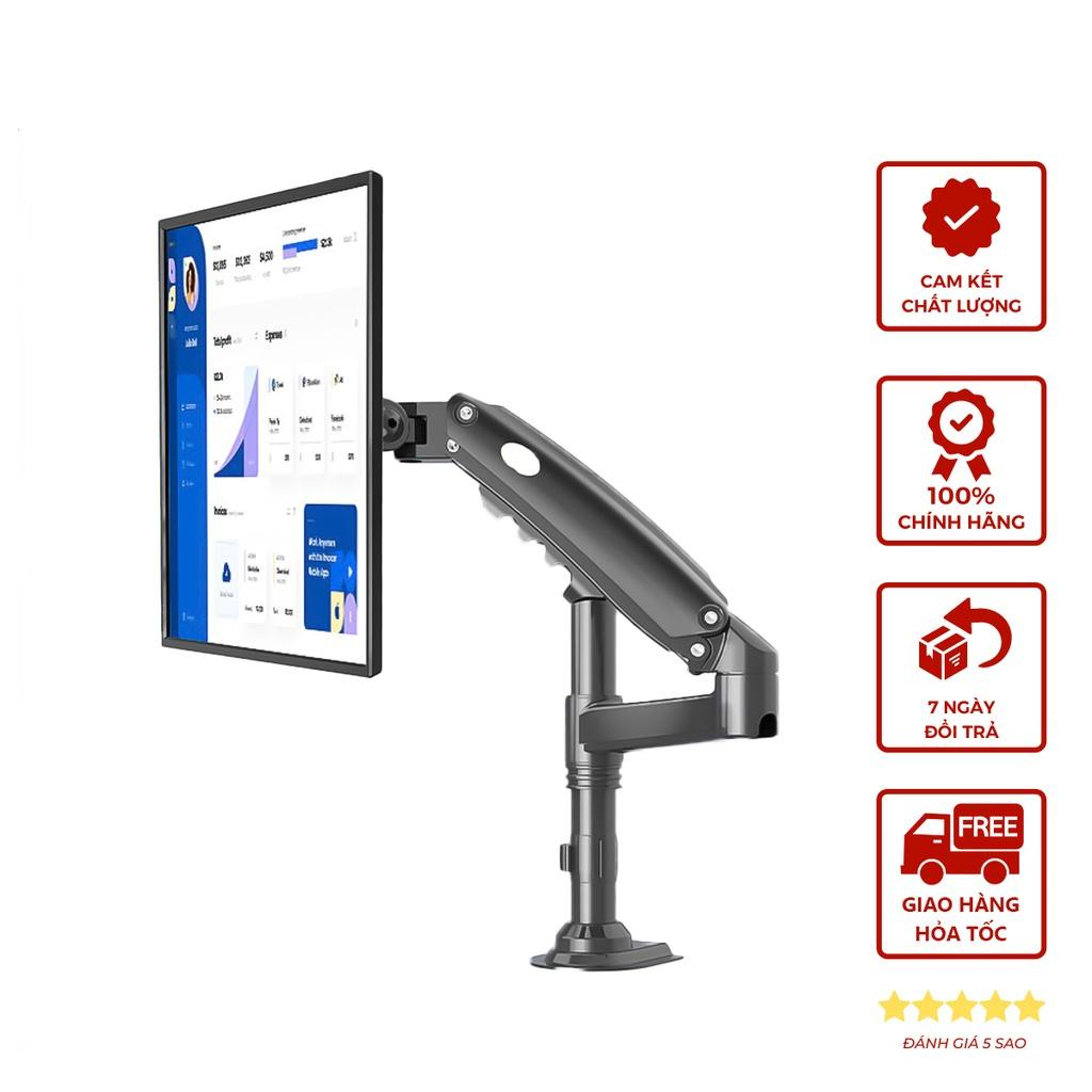Giá Treo Màn Hình NB H100 22 - 35 Inch - Tay Treo Màn Hình Máy Tính Gắn Bàn Xoay 360 Độ
