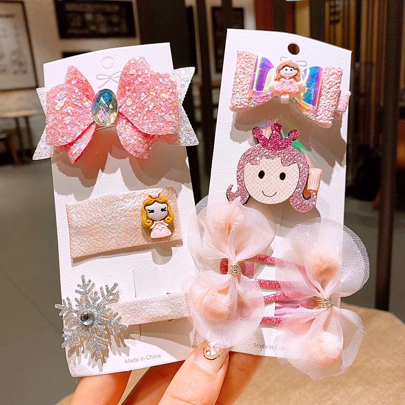 SUGE Kẹp Tóc Hình Nơ Công Chúa Elsa Aisha Dành Cho Bé Gái