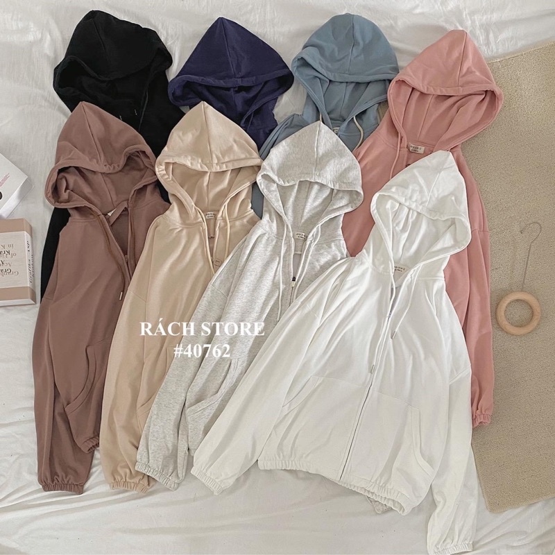 [RÁCH STORE] Áo Khoác Nỉ Trơn Bo Lai+Tay | BigBuy360 - bigbuy360.vn