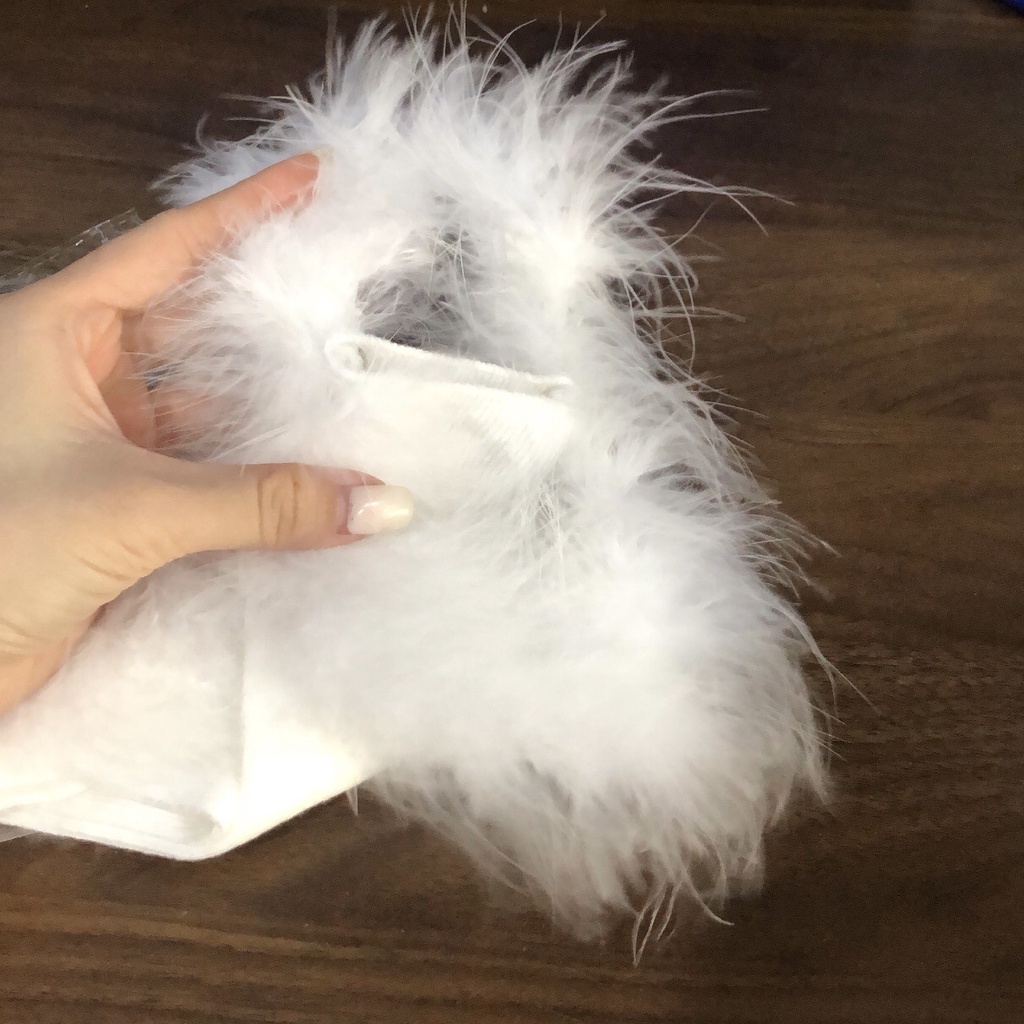 Tất Dưới Gối Chất Gân Tăm Lai Viền Lông Vũ Cosplay Nhật Bản - Vani Store - TAT00173