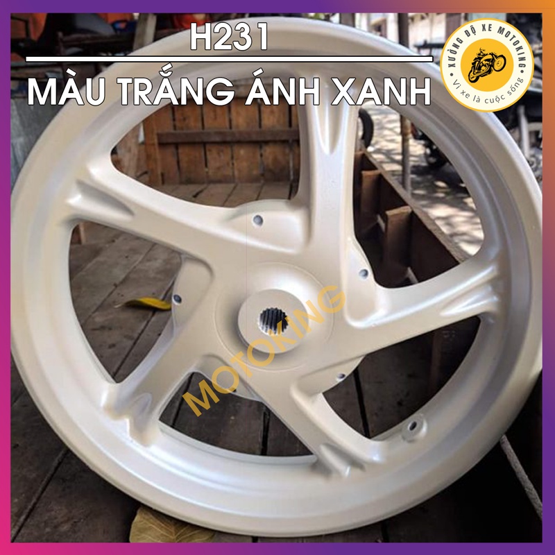 Combo Sơn Samurai màu trắng ánh xanh H231 loại 2K chuẩn quy trình độ bền 5 năm gồm 4 chai 2K04 - 102 - h231 - 2K01