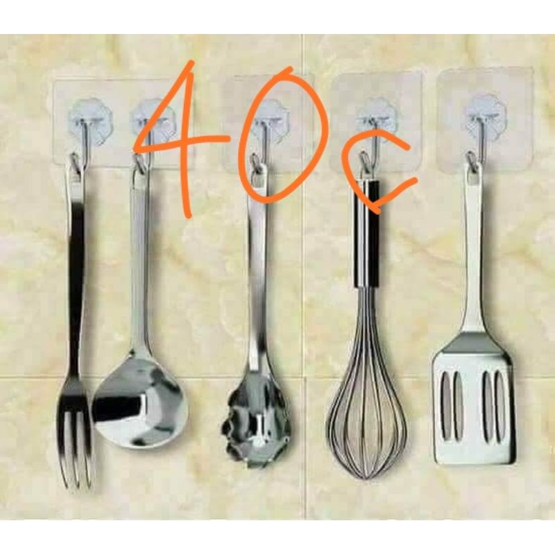 Combo móc dán trong suốt