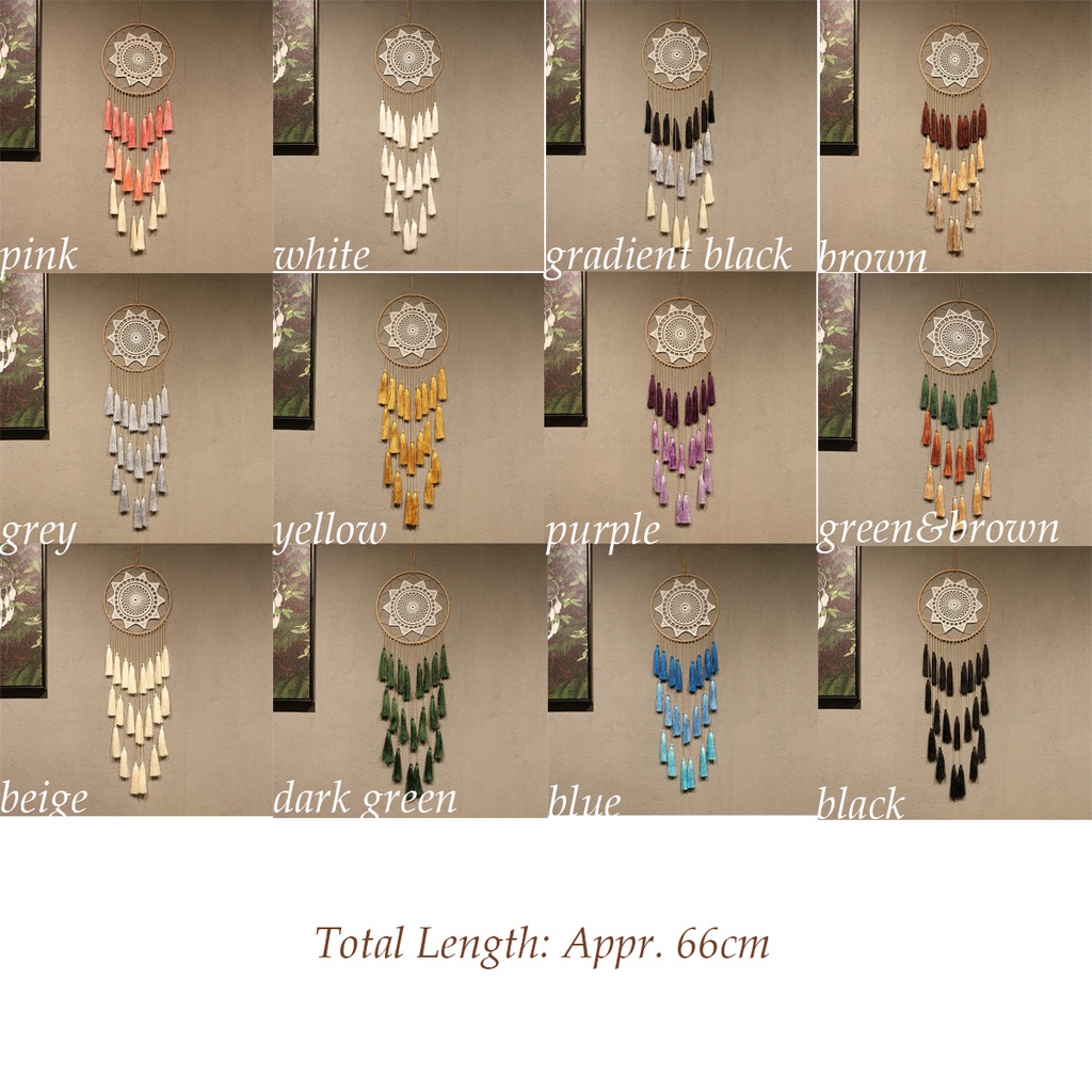 YIYU Dream Catcher trang trí lông vũ nhiều màu sắc tùy chọn phong cách bohemian dành cho trang trí nhà cửa