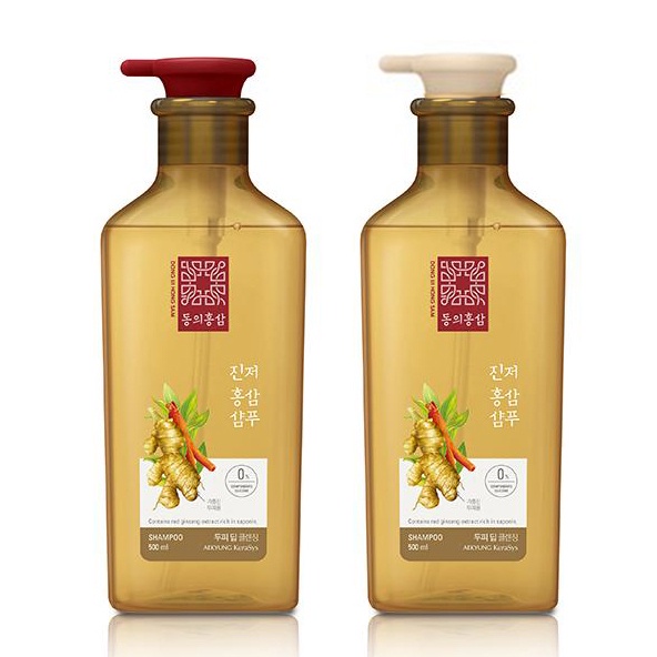 Dầu Gội/ Xả Kiểm Soát Dầu và Ngăn Ngừa Rụng Tóc Dành Cho Da Đầu Dầu Hồng Sâm Gừng Kerasys Hàn Quốc Chính Hãng 500ml