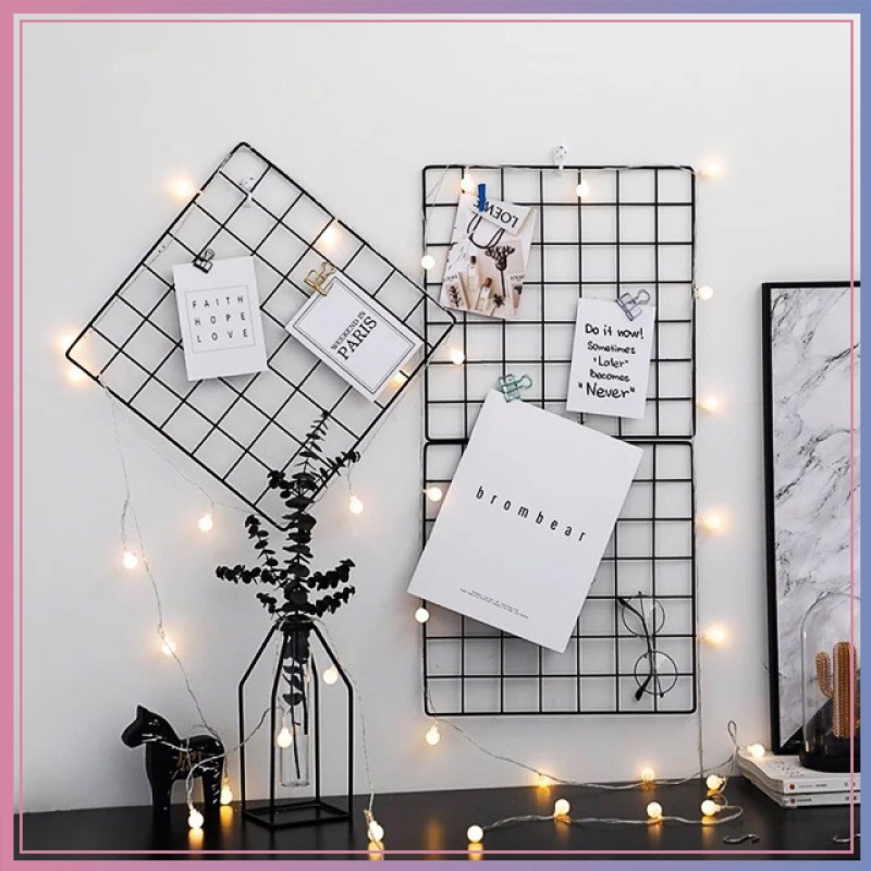 Khung Lưới Sắt Trang Trí Treo Tường - Treo Ảnh Decor Phòng