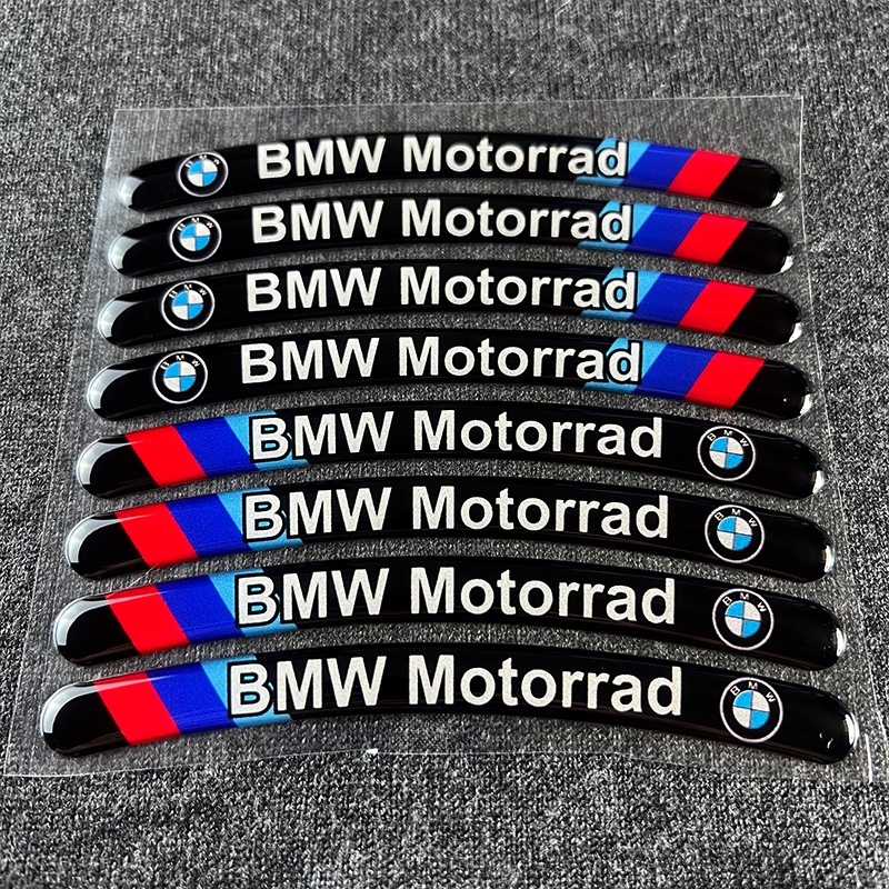 1 Bộ Miếng Dán 3D Phản Quang Trang Trí Bánh Xe Hơi BMW MOTORRAD