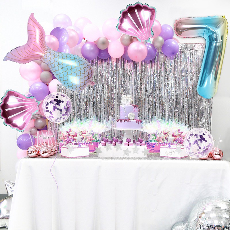 Set 7 bong bóng cao su trang trí tiệc sinh nhật cho bé