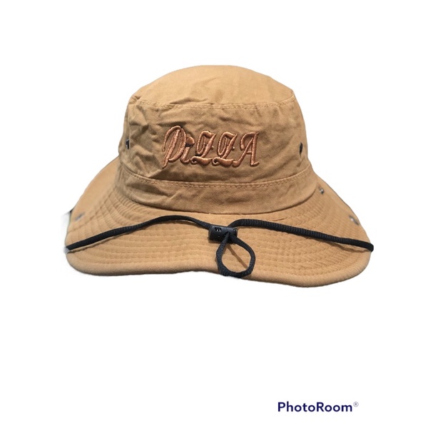 Mũ vành lao động wat mềm mịn thêu logo Pizza đơn giản dễ gấp gọn , tiện lợi