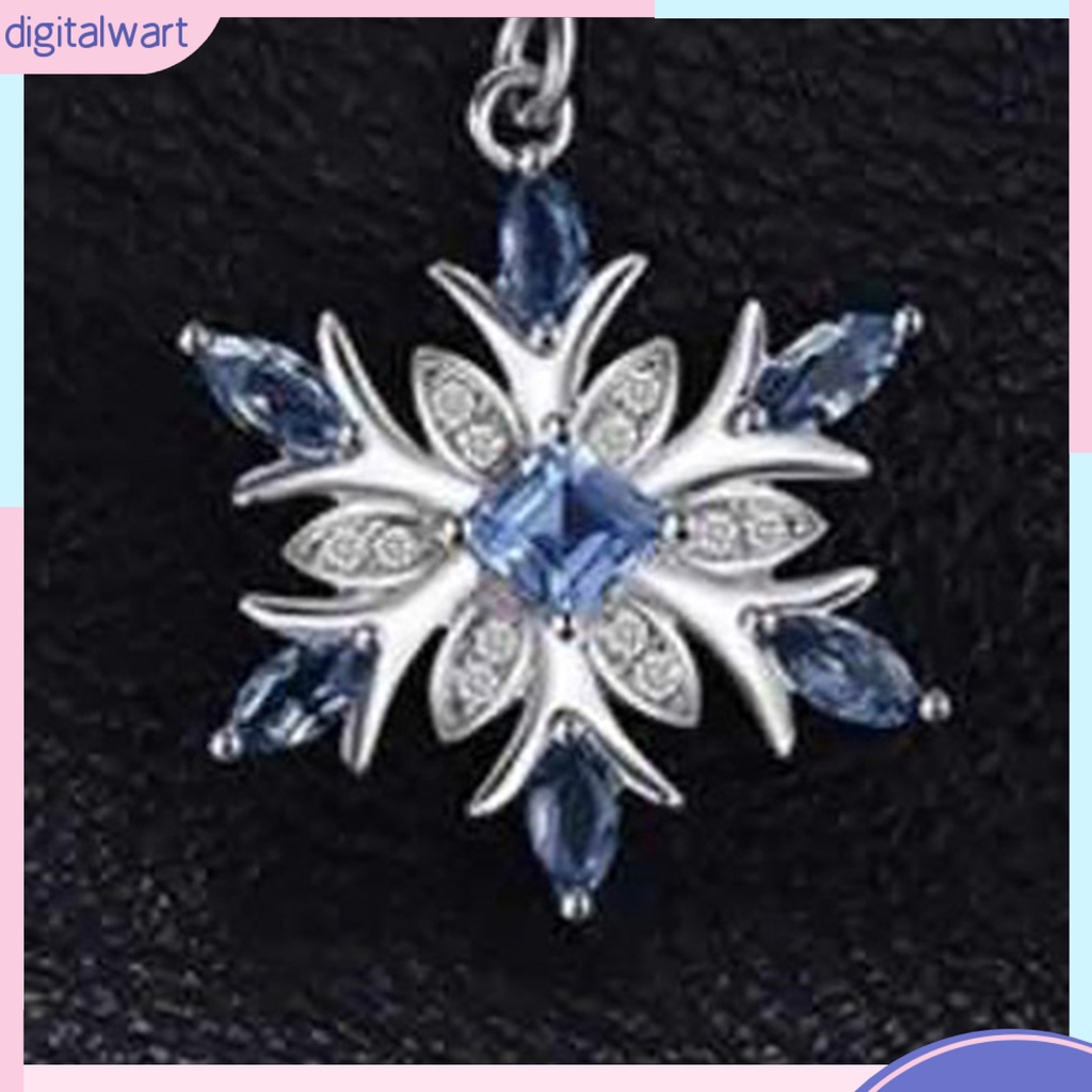 Đôi bông tai dáng rơi họa tiết bông tuyết đính đá thời trang cho nữ