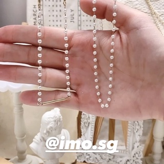 Dây chuyền đôi ngọc imo.sg sang xịn phong cách hàn quốc