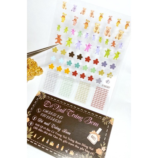 Miếng dán sticker trang trí móng