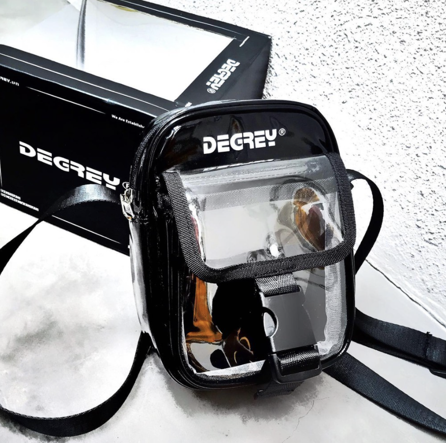 Túi đeo chéo uinsex dạ quang bảy màu GREY