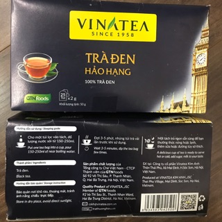 Trà đen Vinatea hảo hạng dạng túi lọc 25 tép
