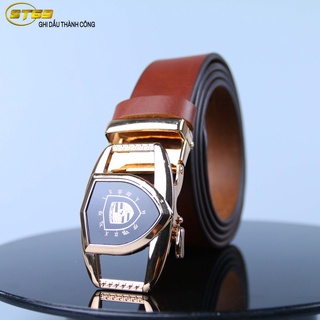 Thắt lưng nam ST69 da bò nguyên tấm khoá tự động mặt tráng gương BH 12 tháng - TL07