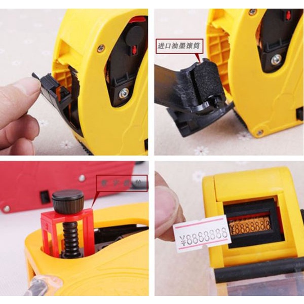 Máy bấm giá tiền, máy in giá tiền, tay cầm chắc chắn, lực bấm chính xác, không gây mỏi tay, giao màu ngẫu nhiên