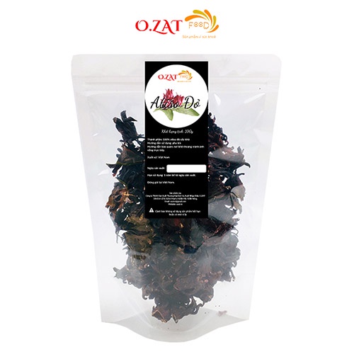 Hoa atiso đỏ (bụp giấm/hibiscus) sấy khô O.ZAT 100g -  mát gan giải nhiệt dưỡng tâm an thần