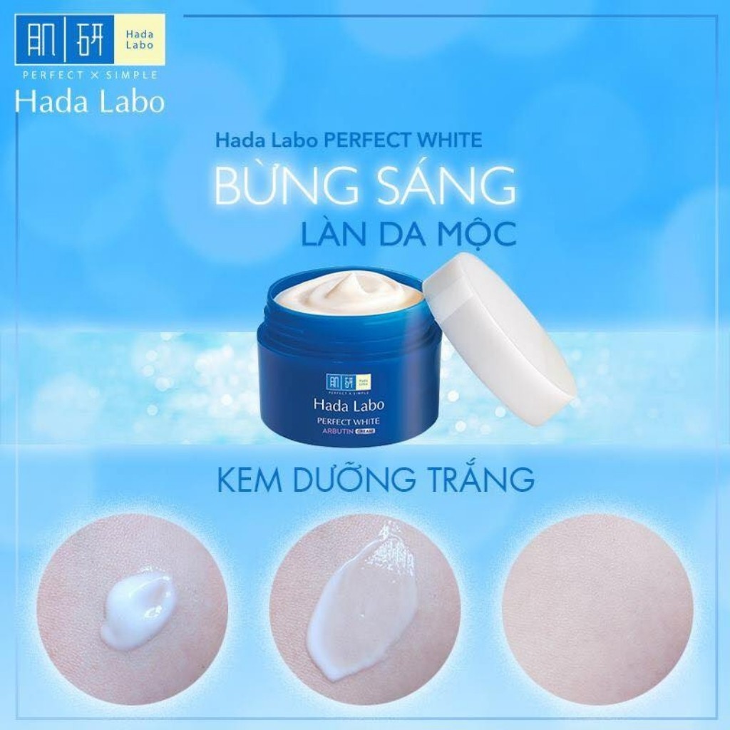 Kem Hada Labo dưỡng trắng da tối ưu Hada Labo Perfect White Cream 50g