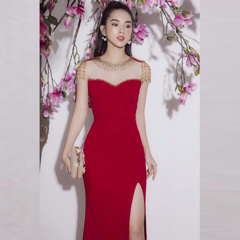 [ Mẫu Hot] Đầm Dạ Hội Hoàng Gia Xẻ Tà Cao Cấp - TP1871