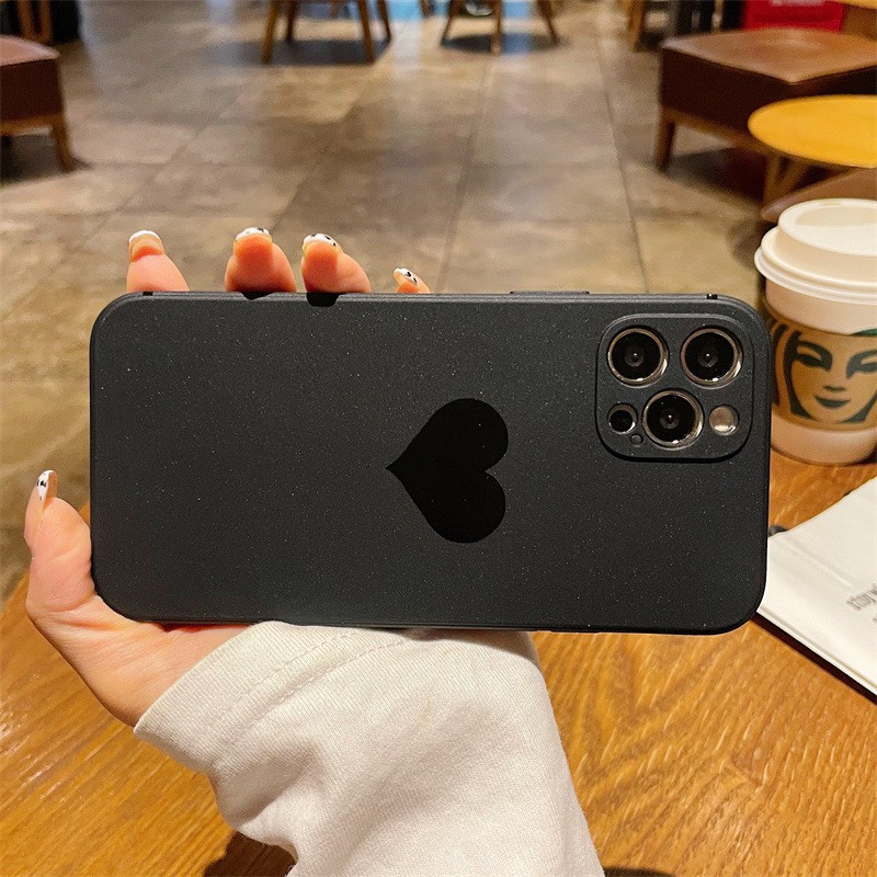 Ốp Lưng Iphone Cạnh Vuông, Bảo Vệ Camera Hình Trái Tim BeLove &Plus,8Plus,x,xs,xsmax,11,11promax,12,12promax,13,13promax