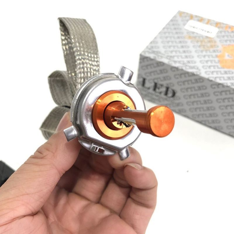 bóng led 3 chân lắp xe máy led trùm