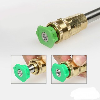 Đầu Béc Phun Rửa Xe Cao Áp,Hoá Chất Cho Máy Cao Áp 25 Độ Nối Nhanh 1/4