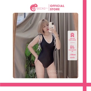 [HCM] Bikini GECKO 1 Mảnh Liền Viền Trắng GK0132 (Ảnh Thật)