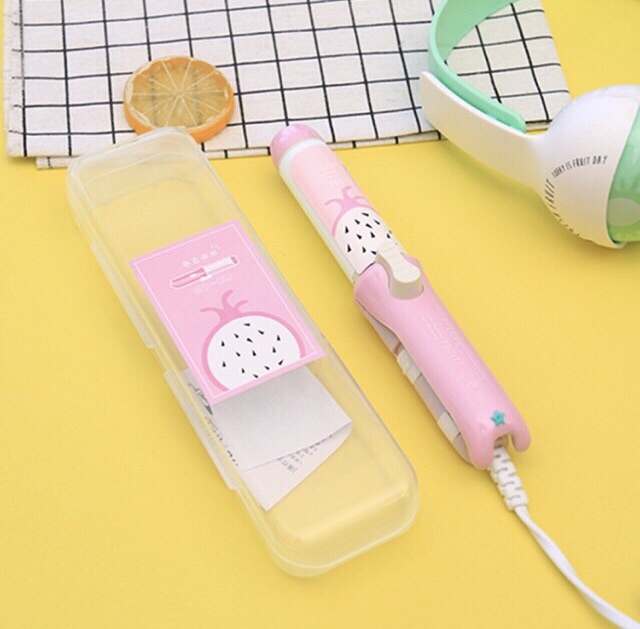 Máy là và uốn tóc mini 2 trong 1 hoạt hình và trái cây