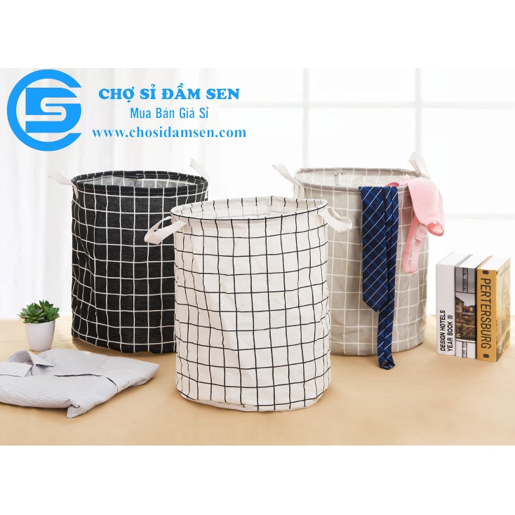 Giỏ vải, Sọt, Túi đựng quần áo chăn màn vải canvas không thấm nước G284-GioQAcaro