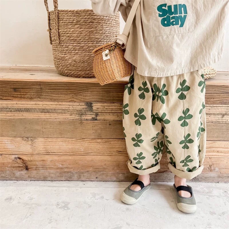 [Babycat] Hàng Mới Về Quần Harem Cotton Dáng Rộng Phong Cách Nhật Hàn Thời Trang Mùa Xuân Phong Cách Hàn Quốc Dành Cho Bé 2022