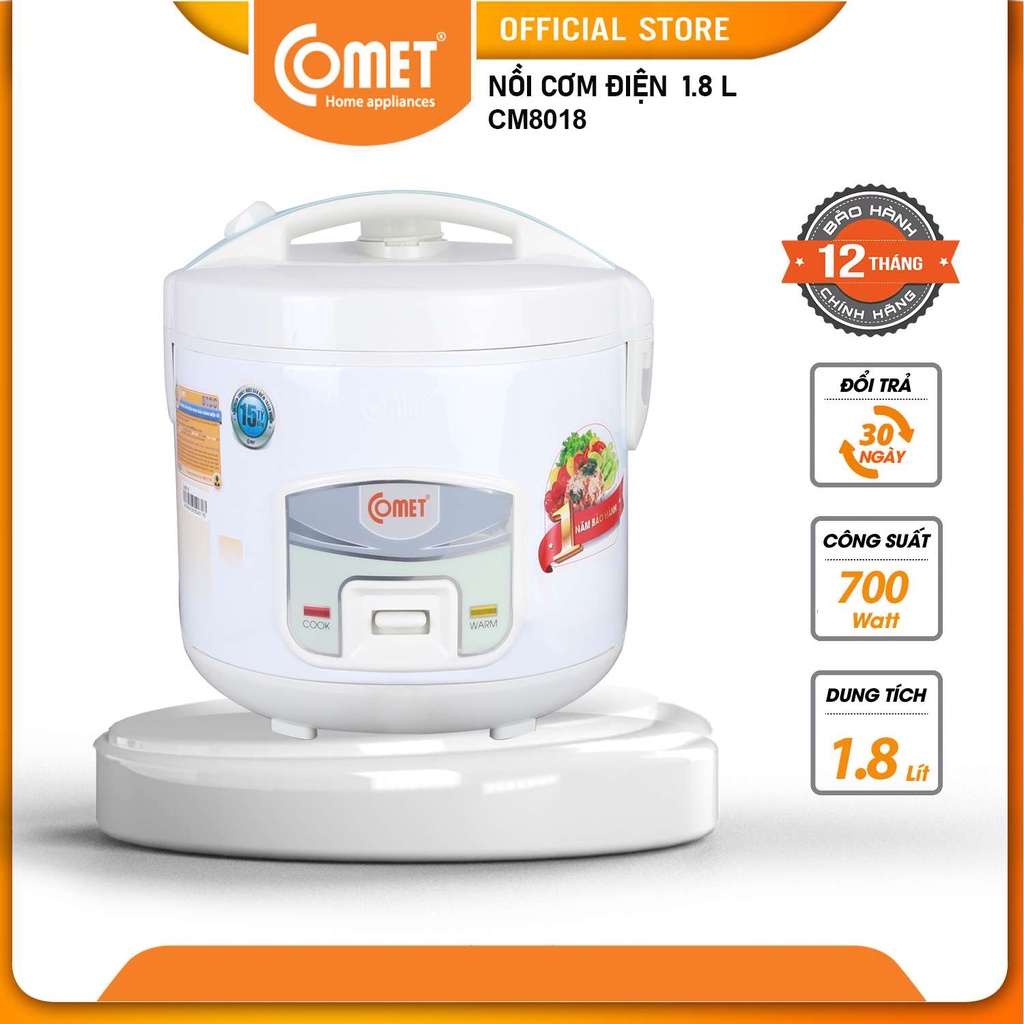 Nồi cơm điện 1.8L COMET - CM8018