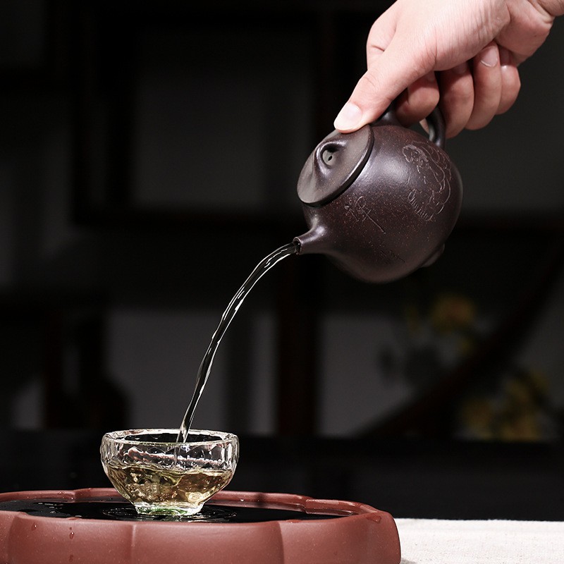 Ấm Tử Sa Nghi Hưng Thạch Biều Cao 205 ml