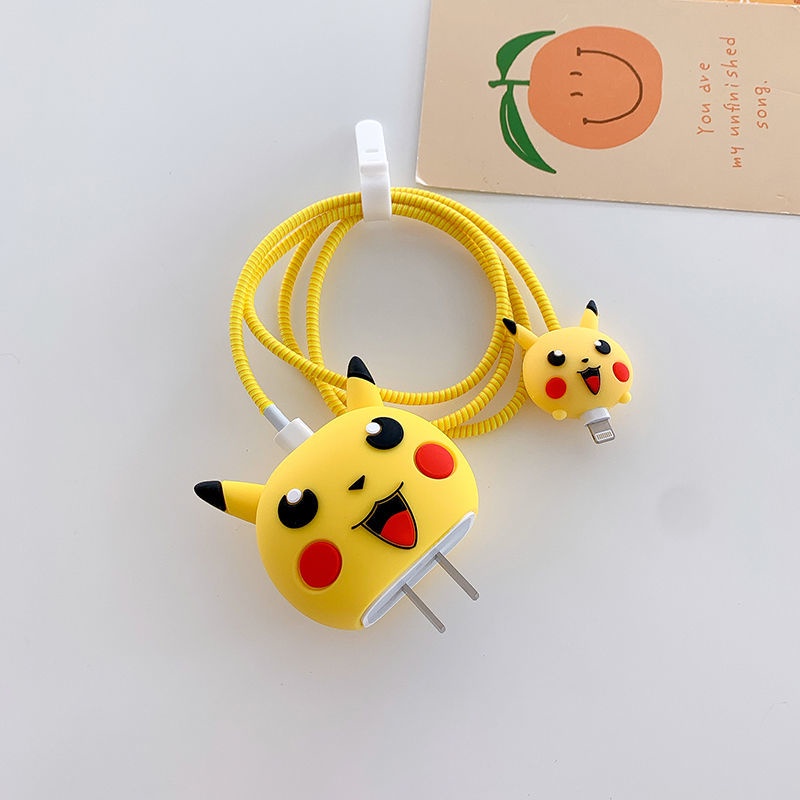 Vỏ Bảo Vệ Hộp Sạc Tai Nghe Apple 13 iPhone12 11pro Hình Pikachu Đáng Yêu