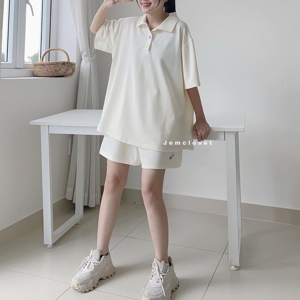 Set bộ nữ áo polo kèm quần Short NOAL trẻ trung / Bộ áo quần polo xinh xẻo 2 màu | BigBuy360 - bigbuy360.vn