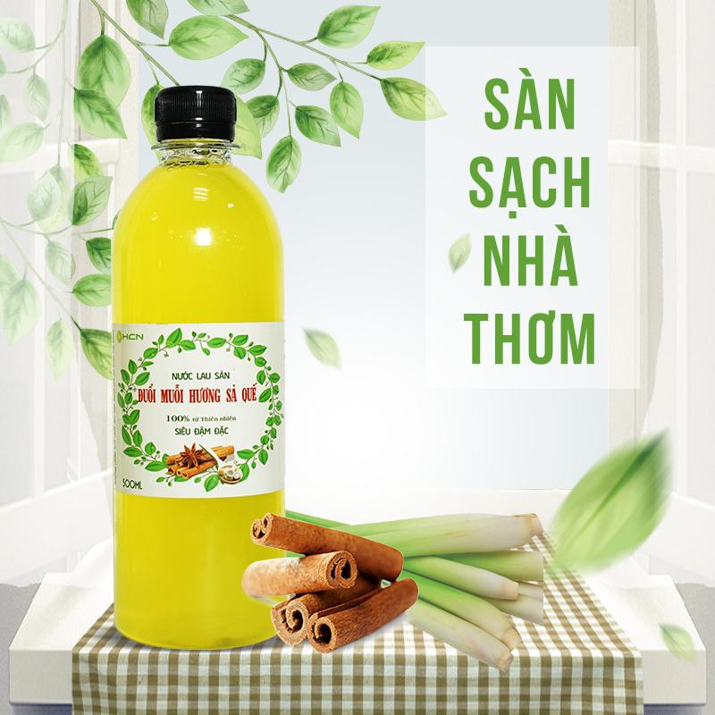 Nước lau sàn nhà xua đuổi muỗi hương sả quế xả chanh 500ml B026