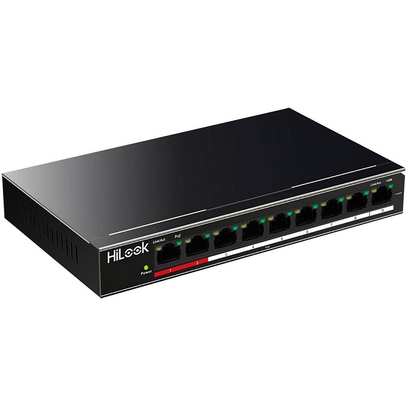 Switch mạng 10 cổng POE HILOOK HIKVISION NS-0310P-60 0310, 2 cổng Uplink (Chính hãng Hikvision)