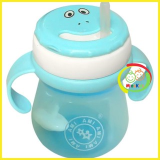 Bình tập uống cho bé 250ml đáy nặng thông minh hàng thái lan minakids am55411