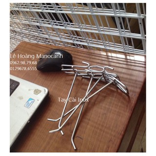 Lưới 50x100Cm Sắt Trắng 1 Tấm và 50 Móc Inox DÀI 5CM Cài Lưới TREO PHỤ KIỆN