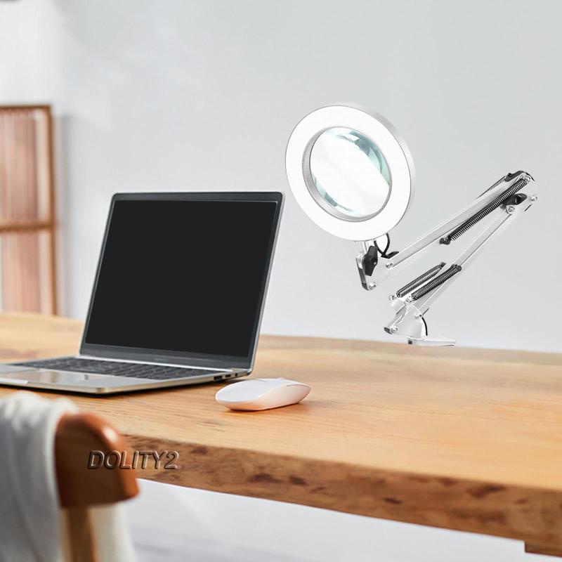 Kính Lúp Phóng Đại 5 Lần Có Kẹp Gắn Bàn Tiện Dụng