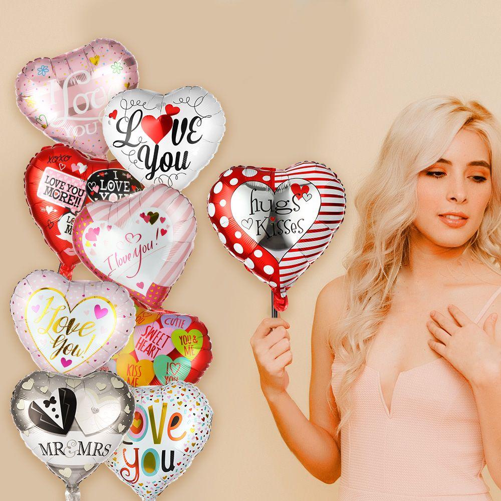 .Set 5 Bong Bóng Lá Nhôm 18 Inch Dùng Để Trang Trí Tiệc Cưới / Valentine