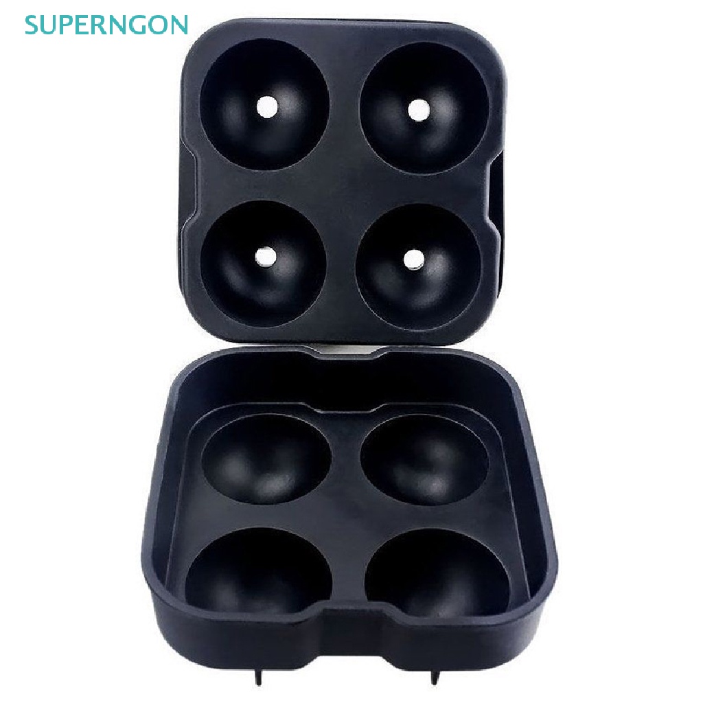 Khuôn Silicone Làm Đá 4 Ô Hình Cầu