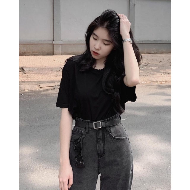 ÁO THUN TRƠN TRẮNG ĐEN / COTTON MỸ