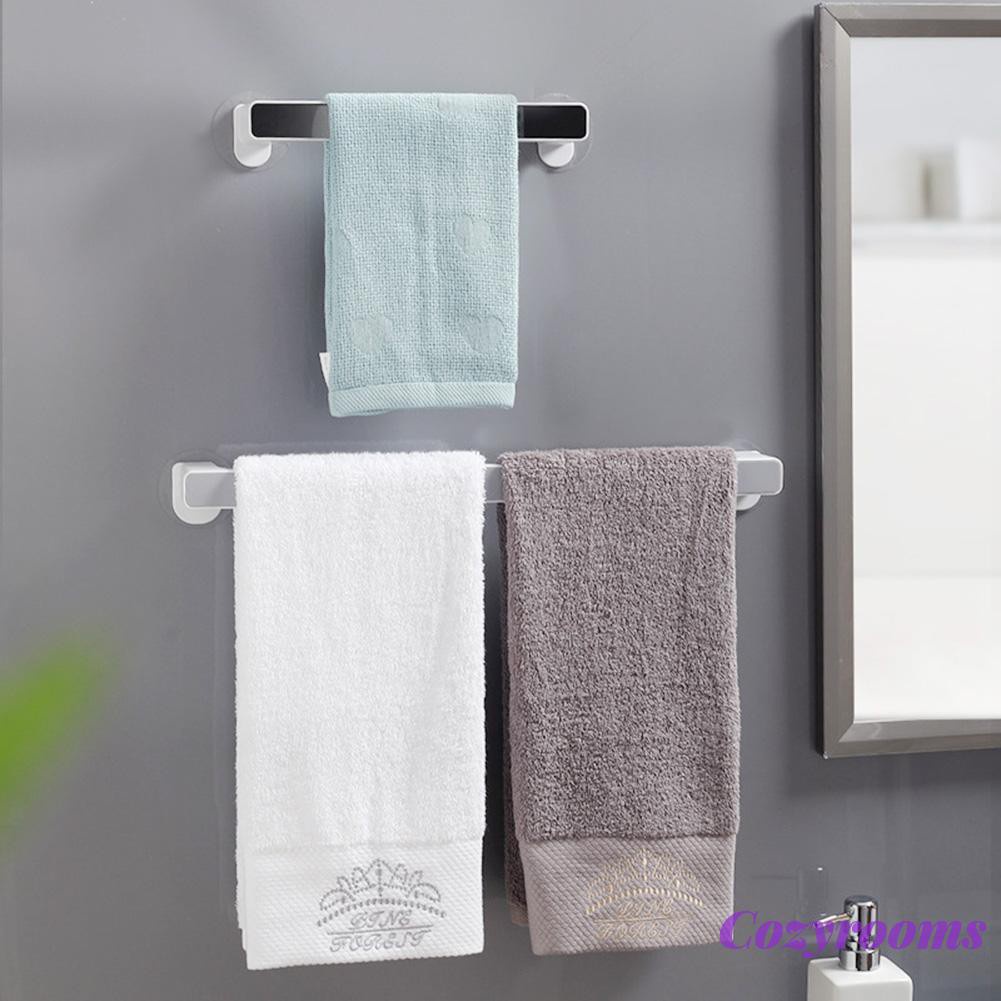 Bathroom Towel Storage Rack PP Punch-free Wall Hanging Shelf Towel Hanger