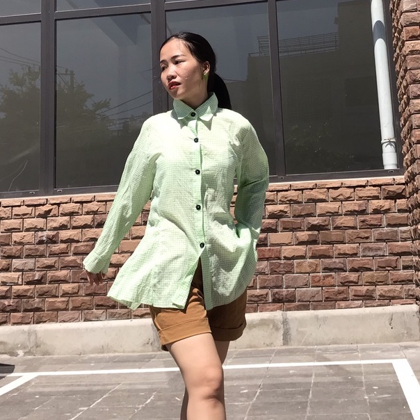 ÁO SƠ MI SECONDHAND vải xô, thiết kế lạ, tiểu thư, sành điệu (Collec4)