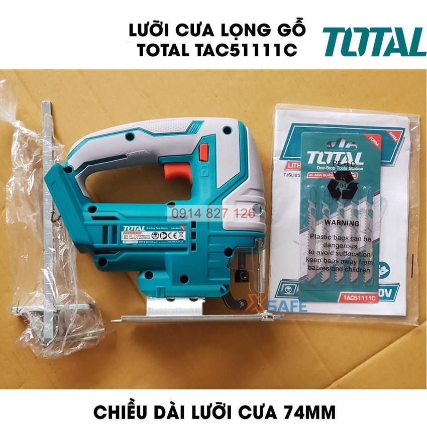 Lưỡi cưa lọng (cưa gỗ) TOTAL TAC51111C chất liệu thép carbon siêu bền, dễ dàng cắt kim loại, Bh 6 tháng