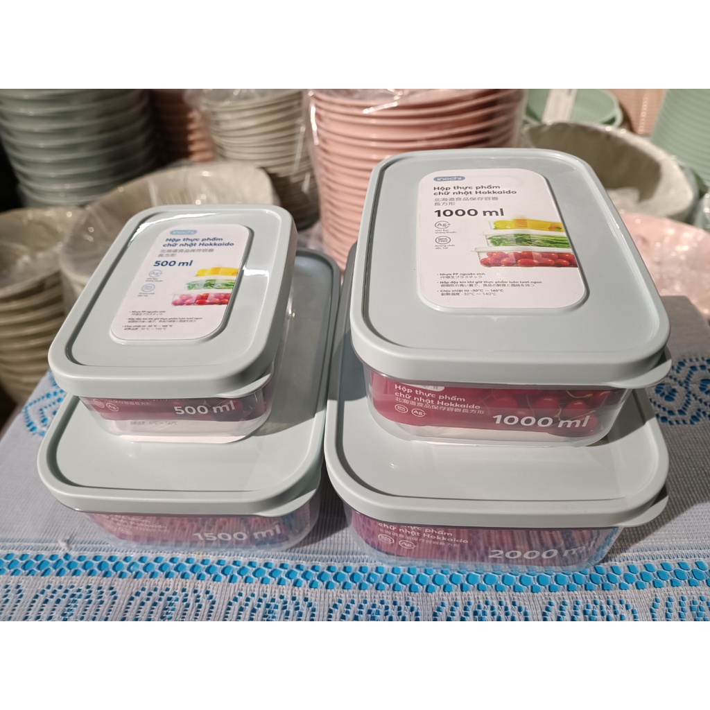 Hộp Đựng  Hộp Thực Phẩm Tủ Lạnh Chữ Nhật Hokkaido Inochi
