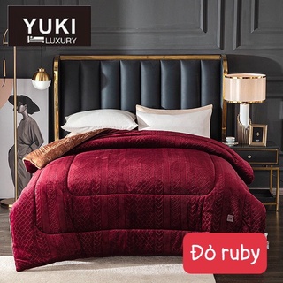 Chăn Lông Cừu Yuki Nhập  Khẩu Hàng Cao Cấp Êm Ấm Thoáng Khí Nặng 4kg